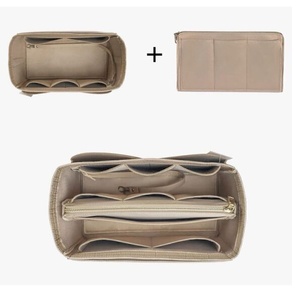 ZTUJO Purse Organizer Insert,  with Metal Zipper, For Speedy Neverfull XLarge - Picture 4 of 7